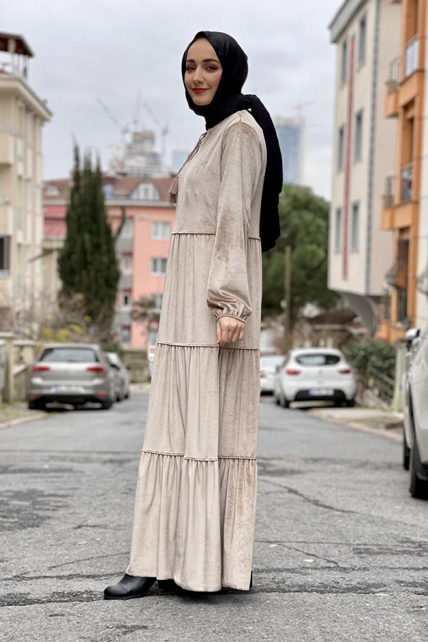 Moda Çizgi Tesettür Elbise