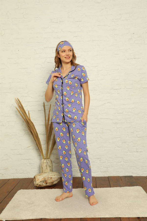 Moda Çizgi Kadın Penye Pijama