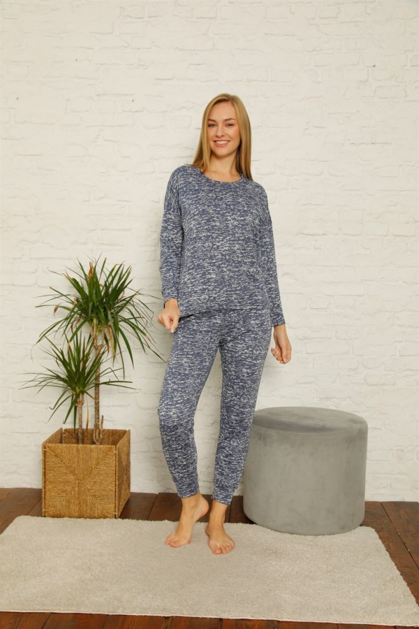 Moda Çizgi Kadın Penye Pijama