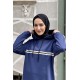 Moda Çizgi Desenli Tunik