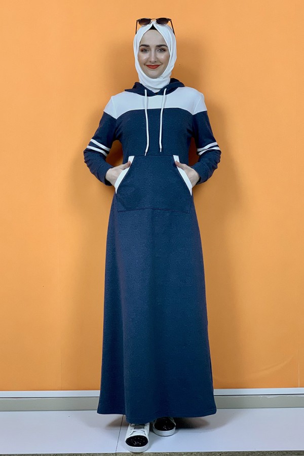 Moda Çizgi Tesettür Elbise
