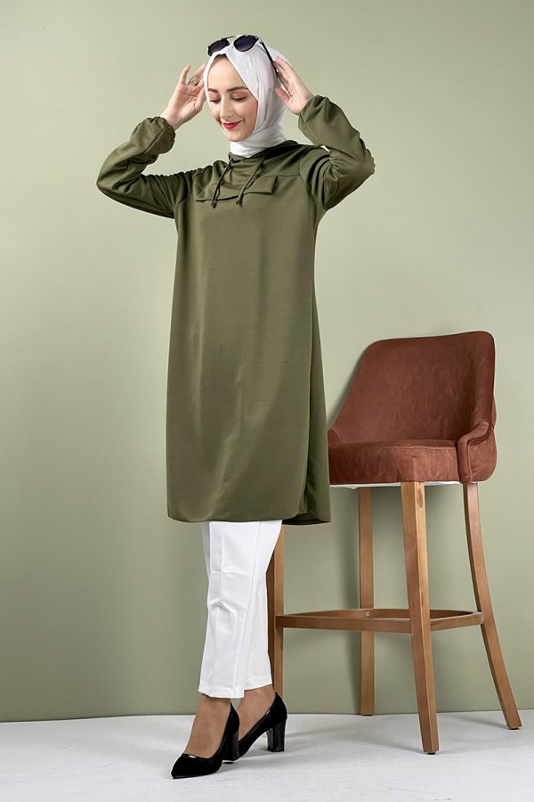 Moda Çizgi Desenli Tunik