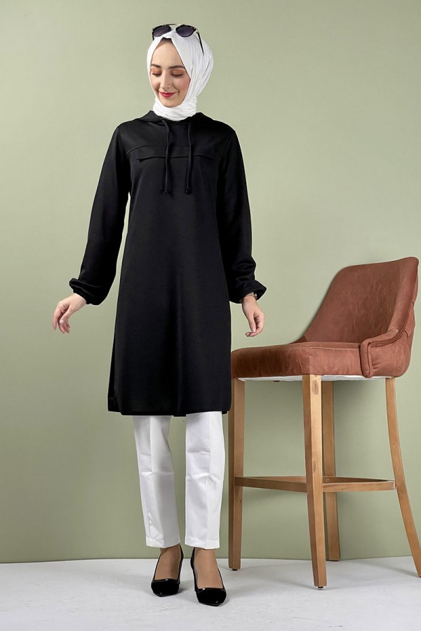 Moda Çizgi Desenli Tunik