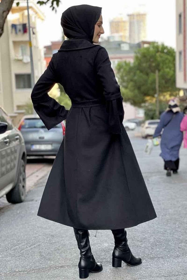 Kaşe Kaban Siyah