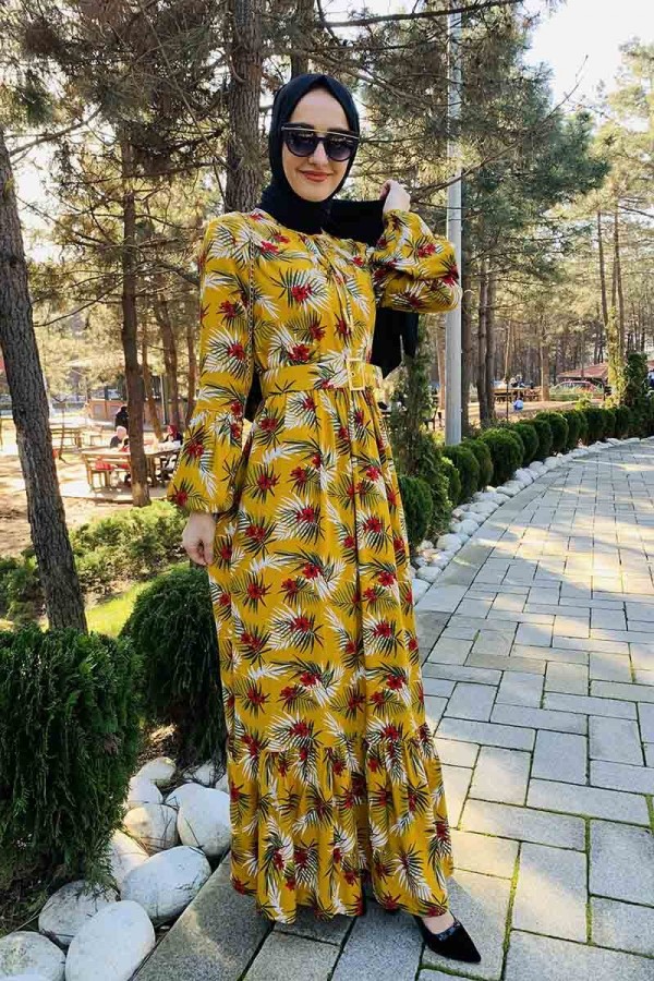 Moda Çizgi Tesettür Elbise