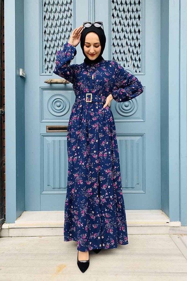 Moda Çizgi Tesettür Elbise
