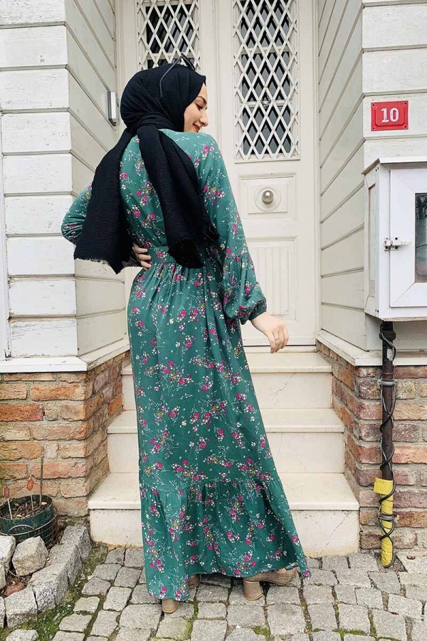 Moda Çizgi Tesettür Elbise