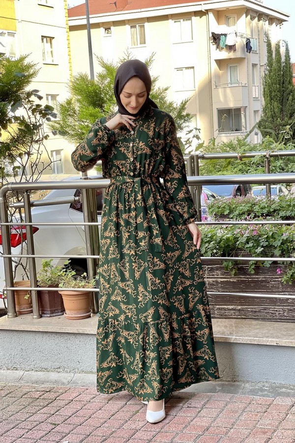 Moda Çizgi Tesettür Elbise