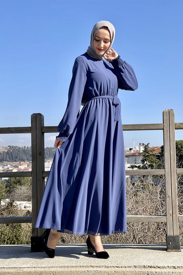 Moda Çizgi Tesettür Elbise