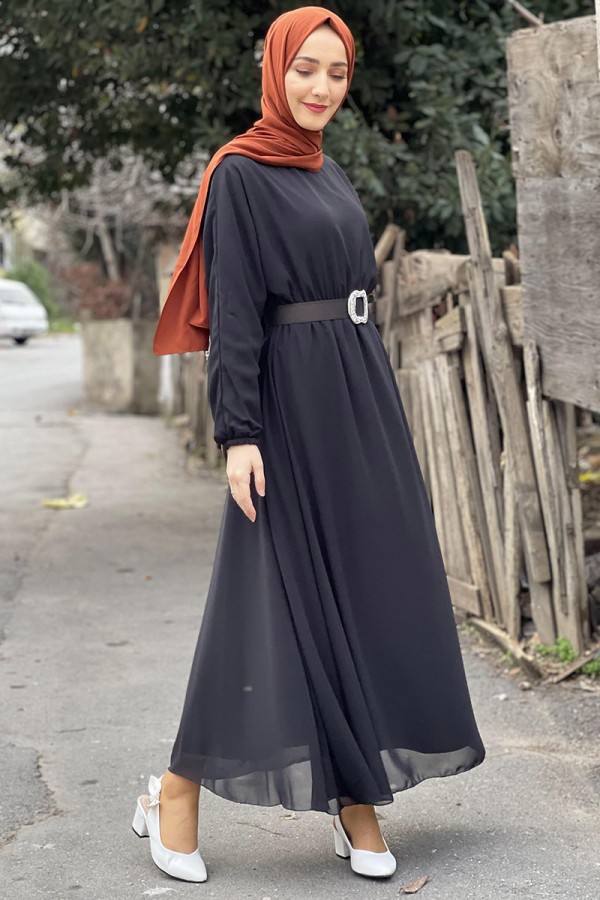Moda Çizgi Tesettür Elbise
