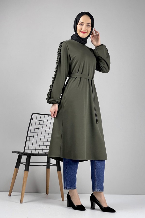 Moda Çizgi Desenli Tunik