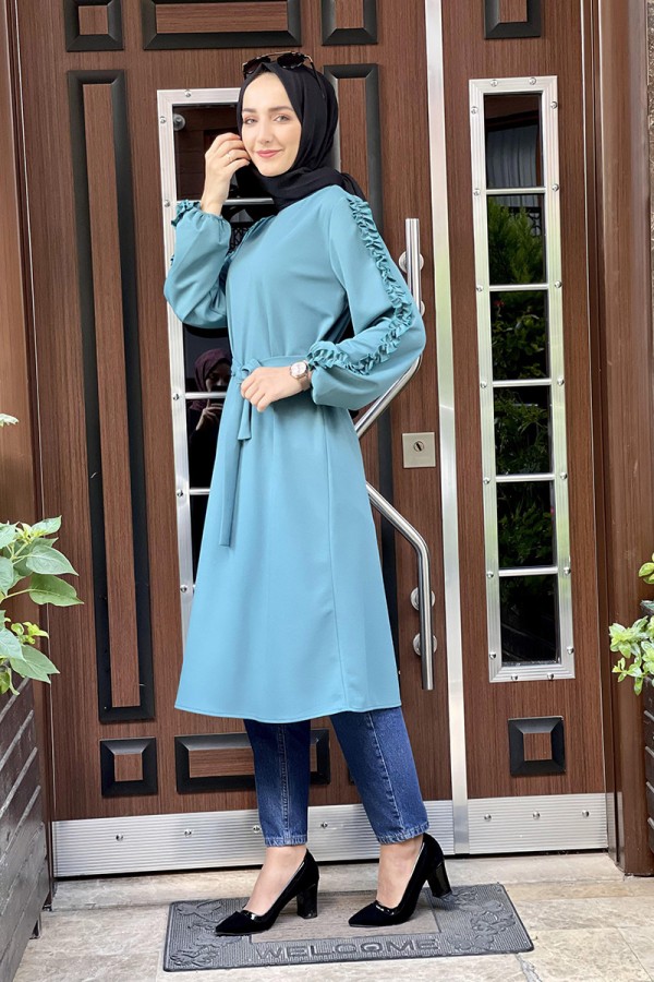 Moda Çizgi Desenli Tunik