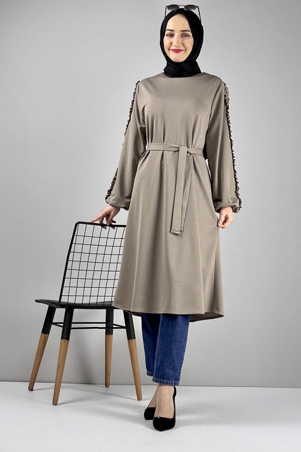 Moda Çizgi Desenli Tunik