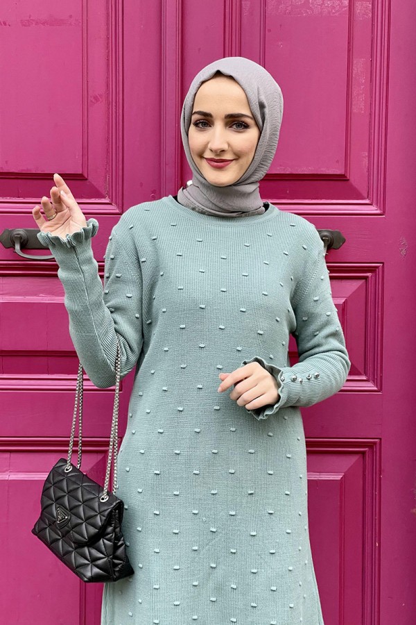 Moda Çizgi Triko Tunik