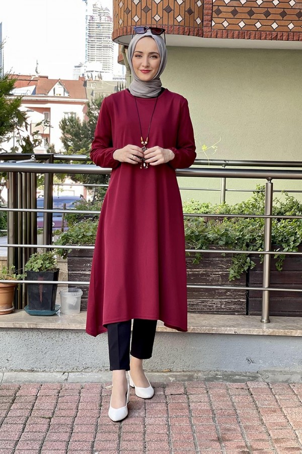 Moda Çizgi Desenli Tunik