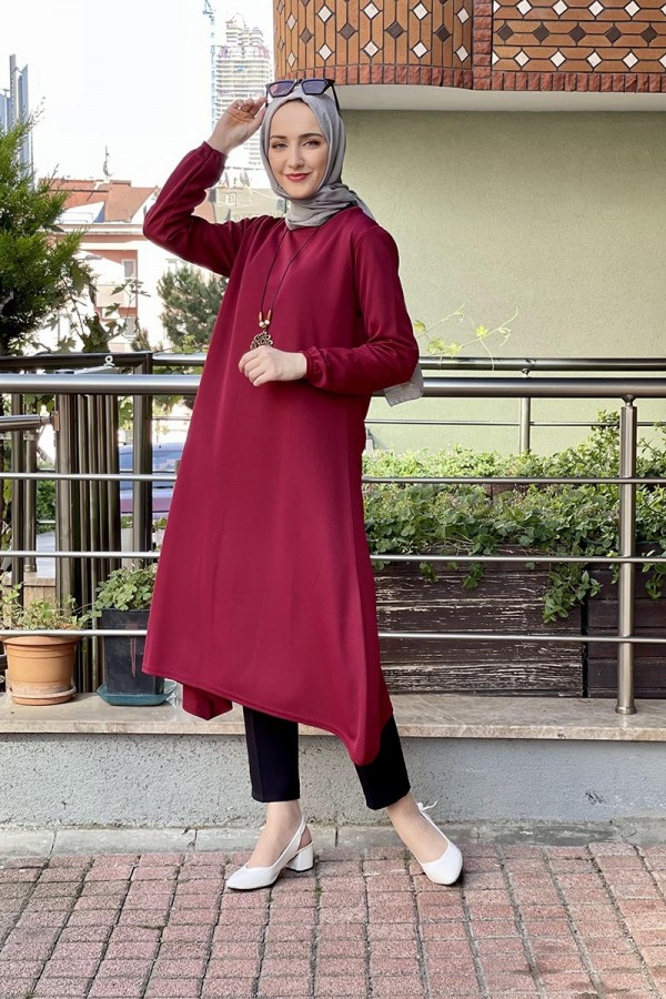 Moda Çizgi Desenli Tunik