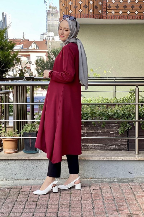 Moda Çizgi Desenli Tunik