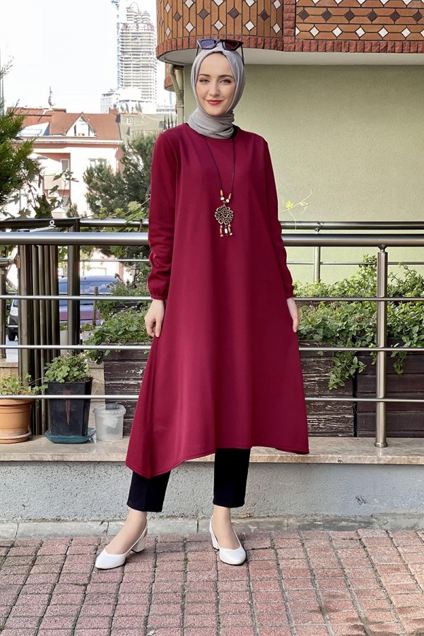 Moda Çizgi Desenli Tunik