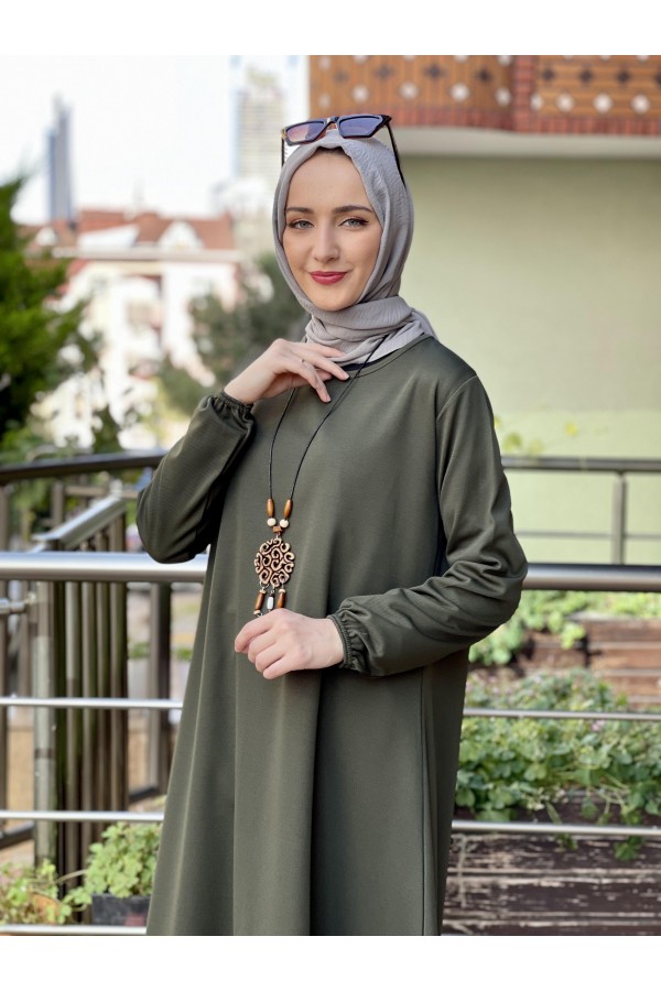 Moda Çizgi Desenli Tunik