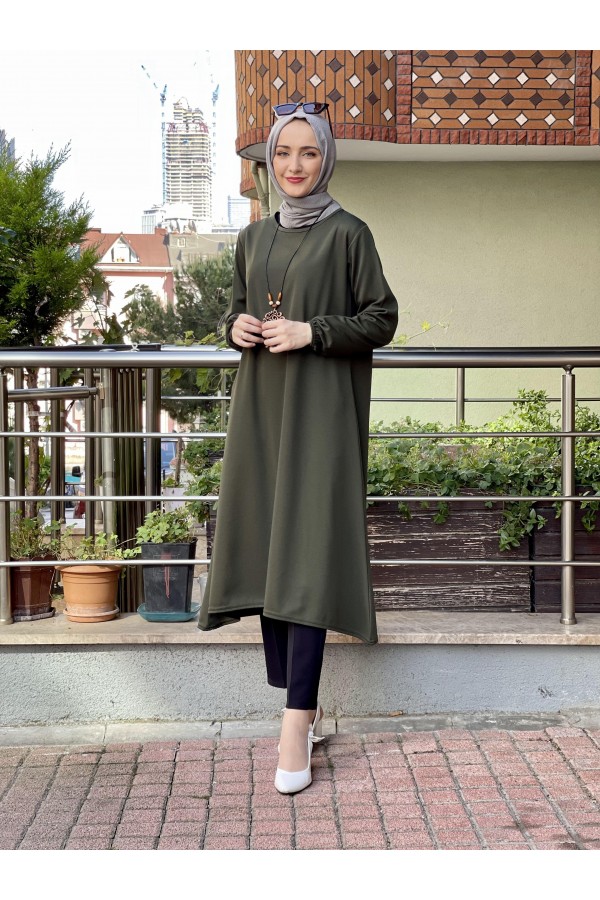 Moda Çizgi Desenli Tunik
