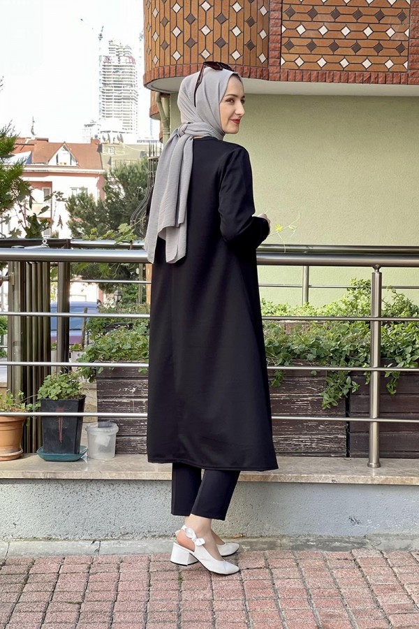 Moda Çizgi Desenli Tunik