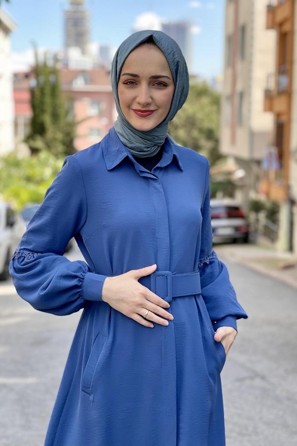 Moda Çizgi Desenli Tunik