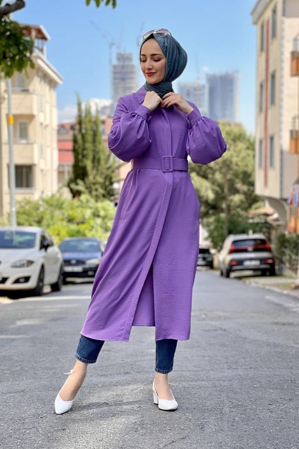 Moda Çizgi Desenli Tunik