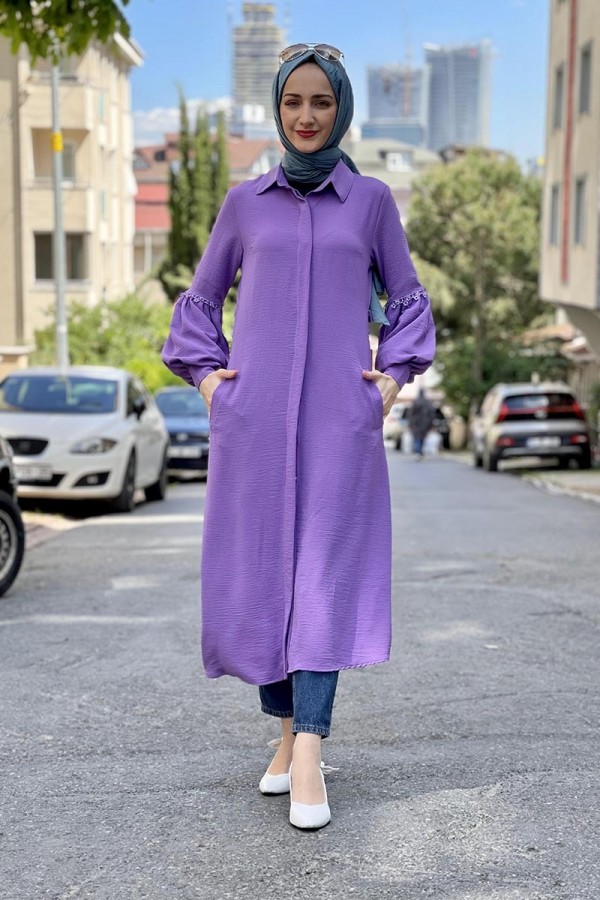 Moda Çizgi Desenli Tunik