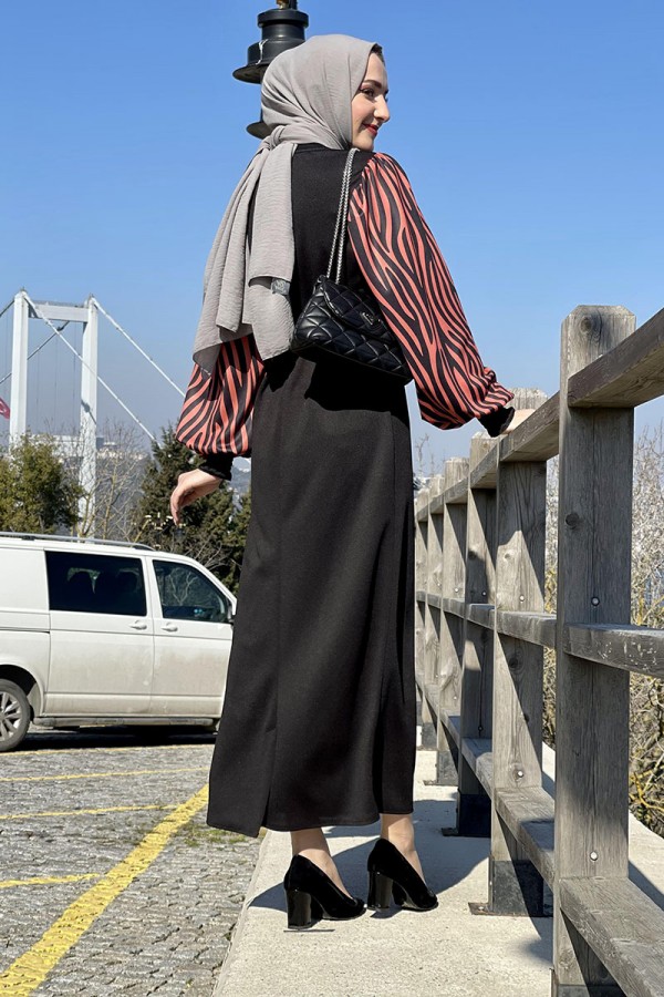 Moda Çizgi Tesettür Elbise