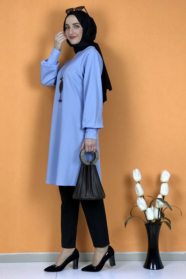 Moda Çizgi Desenli Tunik