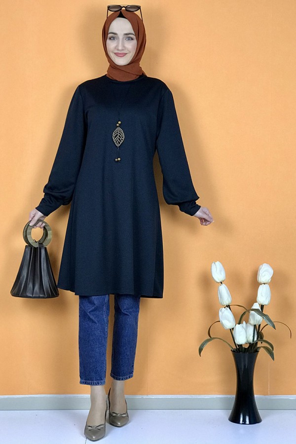 Moda Çizgi Desenli Tunik