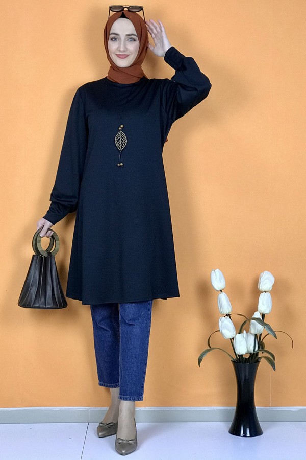 Moda Çizgi Desenli Tunik