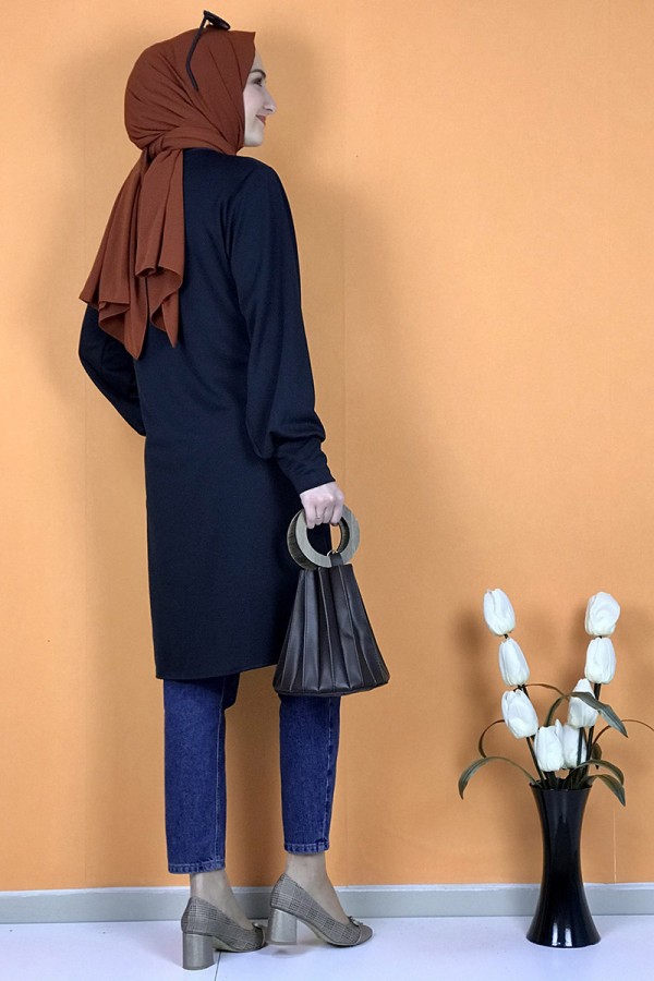 Moda Çizgi Desenli Tunik