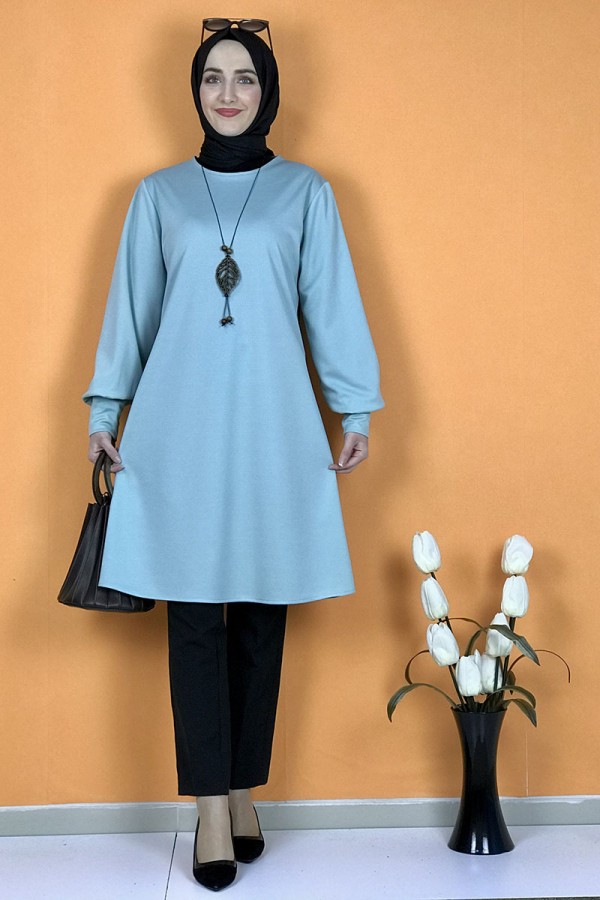 Moda Çizgi Desenli Tunik