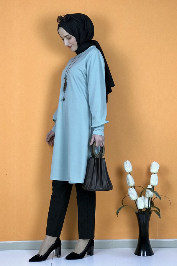 Moda Çizgi Desenli Tunik