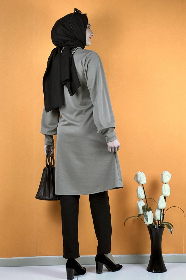 Moda Çizgi Desenli Tunik