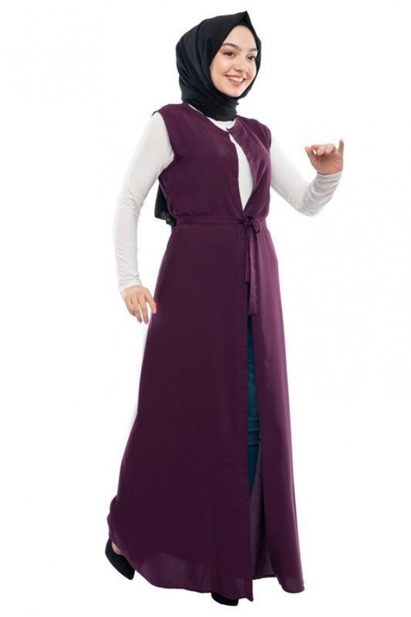 Moda Çizgi Yakalı Yelek