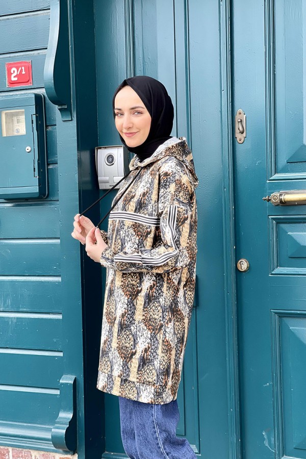 Moda Çizgi Desenli Tunik