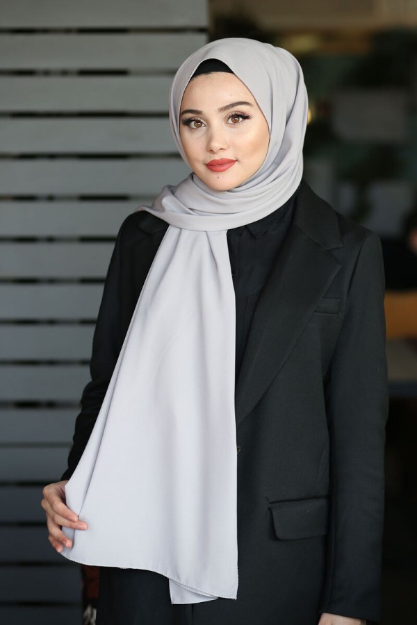 Medine İpeği Şal Gri
