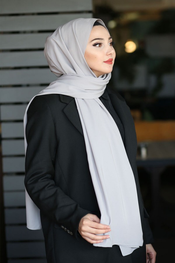 Medine İpeği Şal Gri