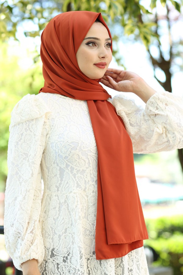 Medine İpeği Şal Kiremit