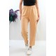 Moda Çizgi Aerobin Pantolon camel
