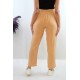 Moda Çizgi Aerobin Pantolon camel