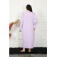 Moda Çizgi Big Uzun Kol Dantelli Lila Anne Gecelik 1355