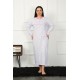 Moda Çizgi Big Uzun Kol Fuşya Anne Gecelik 1359