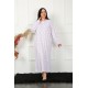 Moda Çizgi Big Uzun Kol Lila Anne Gecelik 1357