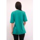 Moda Çizgi Bisiklet Yaka Oversize Tshirt Yeşil