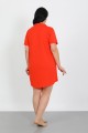 Moda Çizgi Büyük Beden Penye Düğmeli Nar Çiçeği Tunik Gecelik 1025