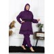 Moda Çizgi Büyük Beden Tesettür Mayo 60-62-64-66 Beden Mor 55015