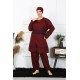 Moda Çizgi Büyük Beden Tesettür Mayo 7XL-8XL-9XL-10XL Bordo 55010